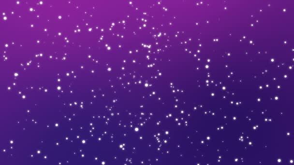 Hvězdná noční obloha z třpytivých světelných částic blikajícím na tmavě purpurově růžovém pozadí. - Záběry, video