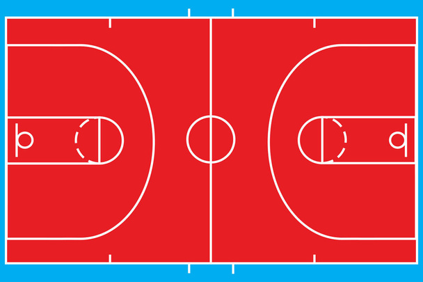 Vetor de quadra de basquete
 - Vetor, Imagem