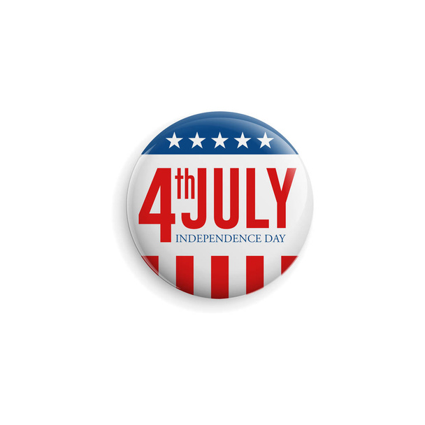 Σύγχρονη τέταρτη του Ιουλίου Ηνωμένες Πολιτείες γιορτή της ανεξαρτησίας ημέρα σημαία φόντο έμβλημα μπλε και κόκκινο χρώμα για την προσωπική και όλη την επιχειρηματική εταιρεία με υψηλό τέλος Κοίτα - Διάνυσμα, εικόνα