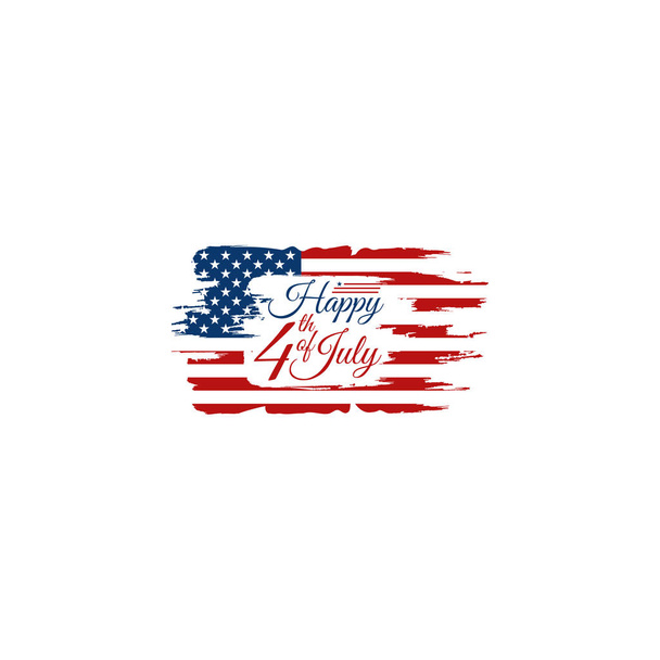 Modern Fourth Of July United States Independence Day Celebration Flag Background Header Banner Blue and Red Color For Personal and all Business Company with High end Look - Vector, Image