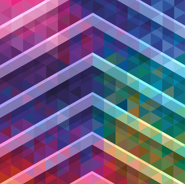 Abstract optic effect colorful polygonal ornamental background. triangle pattern - Vektor, Bild