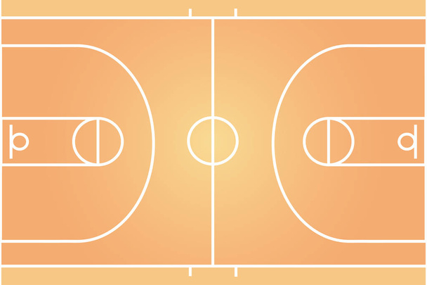 kosárlabda bírósági vektor - Vektor, kép