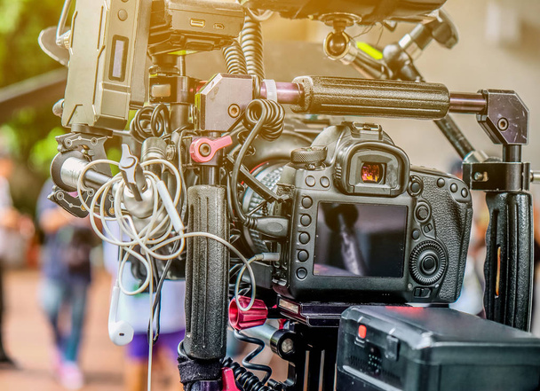 Professional camera equipment,Film production crew - Photo, Image