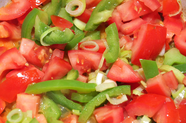 close-up shot of delicious vegetable salad - Фото, изображение
