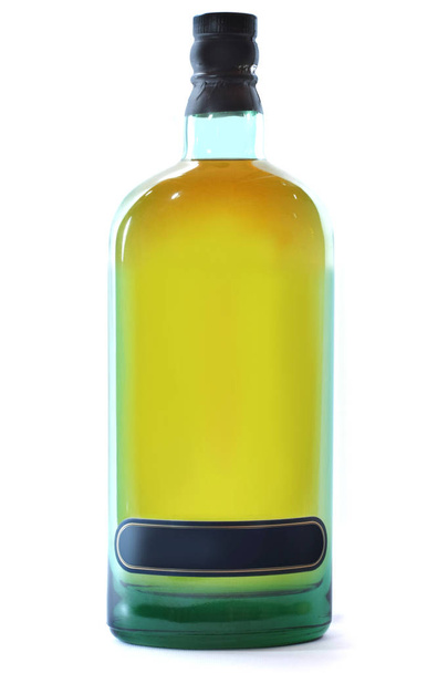 крупним планом скляна пляшка ізольована на білому фоні
 - Фото, зображення