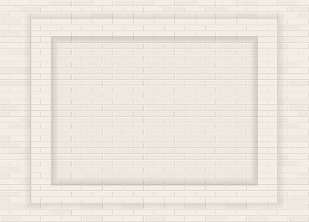 Quadro de parede de tijolo branco vetor ou fundo
 - Vetor, Imagem