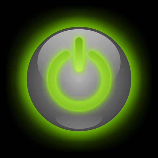 Glowing Power Button - Photo, Image