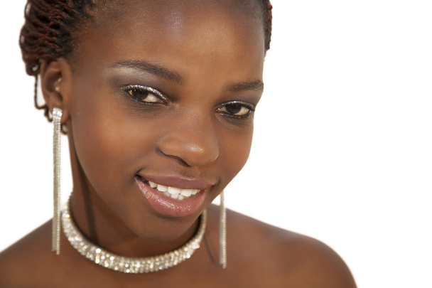 Portrait of Young Beautiful African Woman - Photo, Image