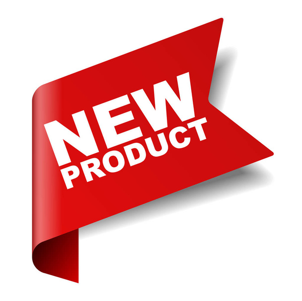 banner vector rojo nuevo producto
 - Vector, Imagen