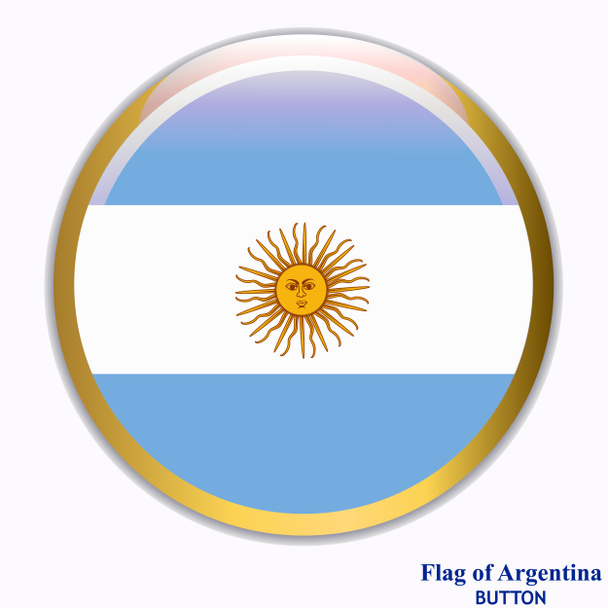 アルゼンチンの旗とボタン. - 写真・画像