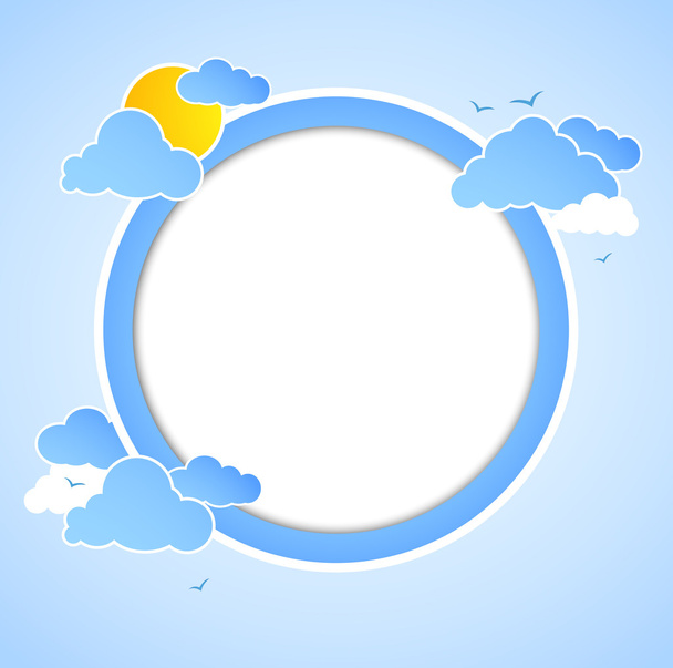 Good weather. Blue sky background. - Vector, Image
