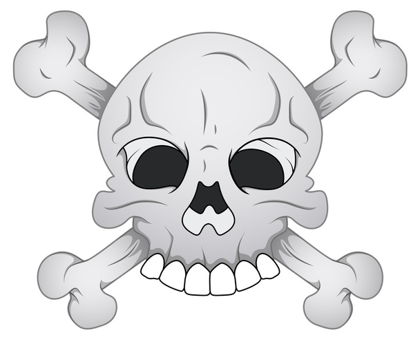 Crossbone Skull Illustration - Vector, Image