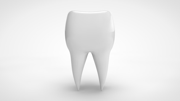 白い人間の臼の3Dイラスト。健康的なライフスタイルのアイデア。歯科広告、セラミック偽の歯と治療のための3Dレンダリング. - 写真・画像