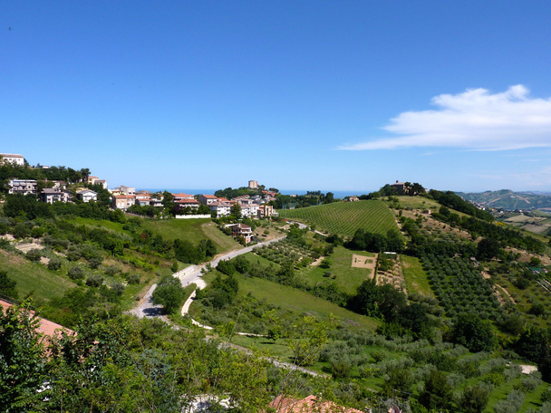 Luchtfoto panorama in Abruzzen, Italië - Foto, afbeelding