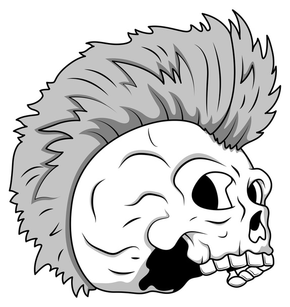Skull Tattoo Illustration - Vector, Image