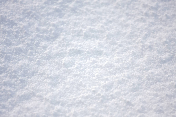 Nahaufnahme des weißen Winterschnees - Foto, Bild