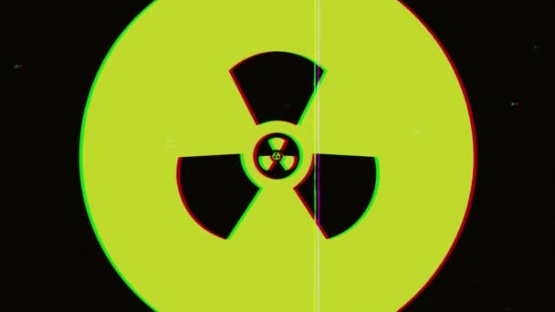 Strahlung radioaktive unendliche Hintergrundstrahlung radioaktive alte Strahlungsfilm vhs radioaktive Strahlung Tschernobyl radioaktive Wirkung - Filmmaterial, Video