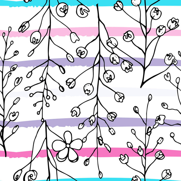 Tropical, modern stripes motif - Διάνυσμα, εικόνα