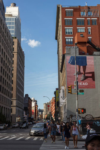 New York, New York / USA - May/27/2019: New York Graffiti and Home Advertising - Photo, image