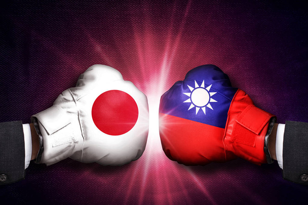 Conflit diplomatique et commercial Concept entre Taiwan et le Japon
 - Photo, image