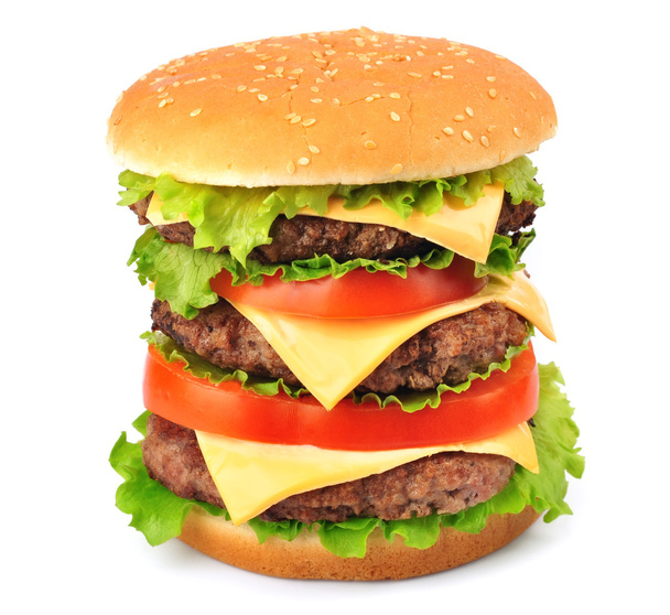 大きなハンバーガー - 写真・画像