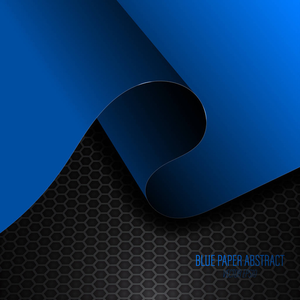 Blue paper in dark scene vector graphics abstract wallpaper backgrounds - Vektor, obrázek