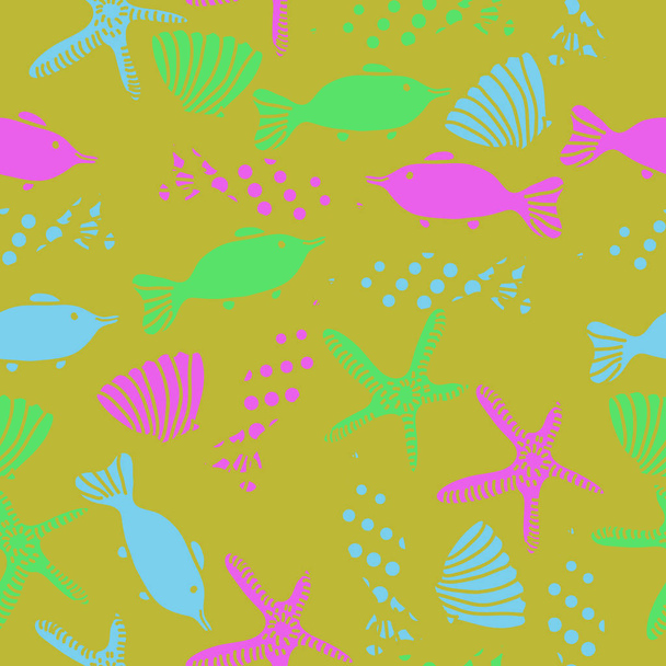 Seamless abstract pattern, vector background - ベクター画像