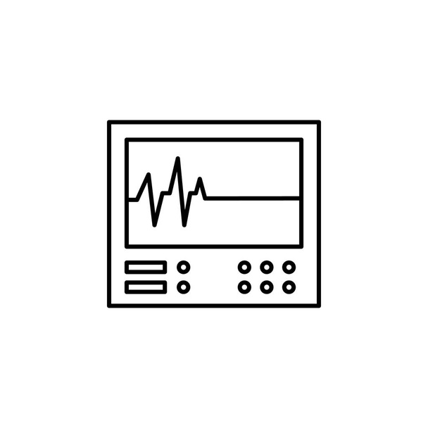 kalp hızı, ölüm anahat simgesi. ölüm illüstrasyonlar simgeleri ayrıntılı kümesi. web, logo, mobil uygulama, Ui, Ux için kullanılabilir - Vektör, Görsel