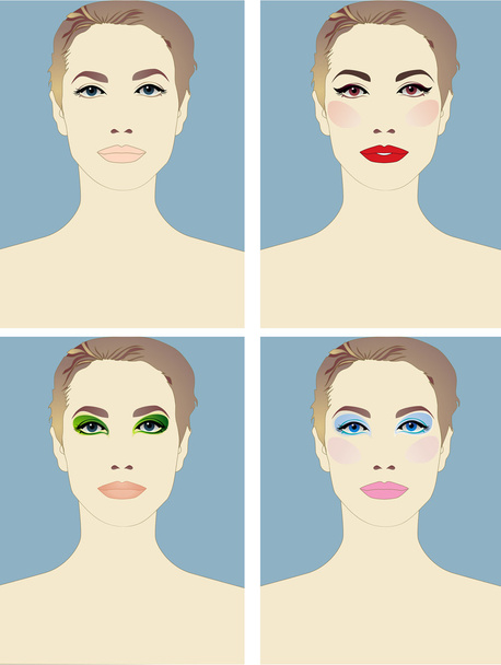 Opciones de maquillaje
 - Vector, imagen