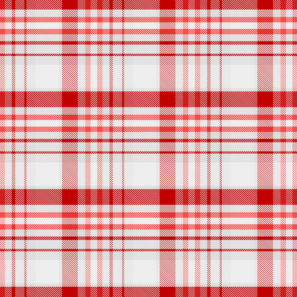 Tartan patroon in rood en wit. Textuur voor Plaid, tafelkleden, kleding, shirts, jurken, papier, beddengoed, dekens, quilts en andere textielproducten. Vector illustratie EPS 10 - Vector, afbeelding