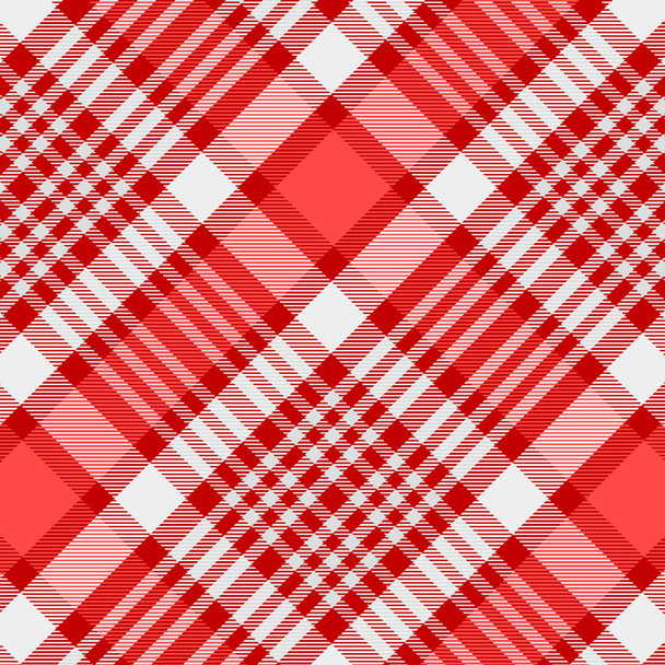 Tartan patroon in rood en wit. Textuur voor Plaid, tafelkleden, kleding, shirts, jurken, papier, beddengoed, dekens, quilts en andere textielproducten. Vector illustratie EPS 10 - Vector, afbeelding