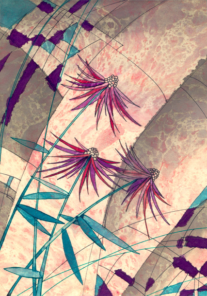 Flores abstractas
 - Foto, Imagen