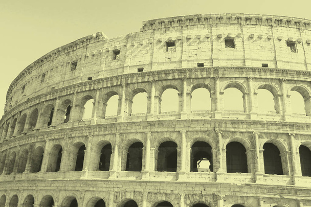 Colosseum in Rome - Flavian Amphitheatre closeup, Italy, Europe. - Photo, Image