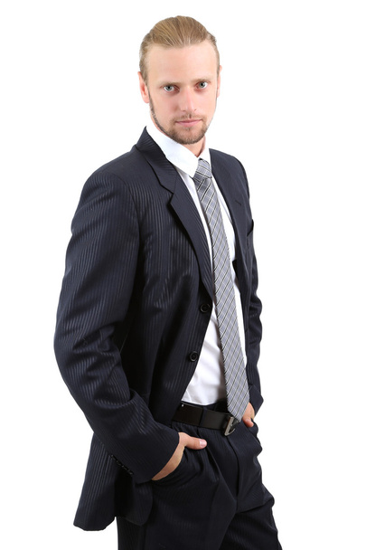 Young business man isolated on white - Photo, image