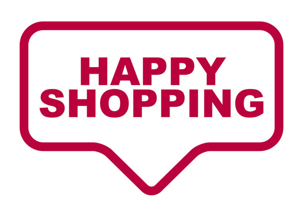 red vector banner happy shopping - Vector, Image