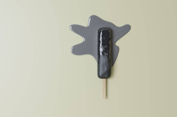 Плакат з розтопленим морозивом під прожекторами
 - Фото, зображення