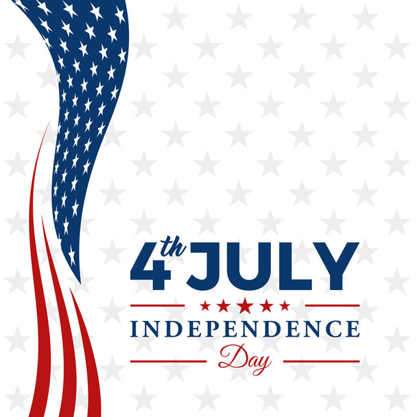 7月の現代米国独立記念日お祝いフラグ背景ヘッダーバナー青とハイエンドの外観を持つすべてのビジネス会社のための青と赤の色 - ベクター画像