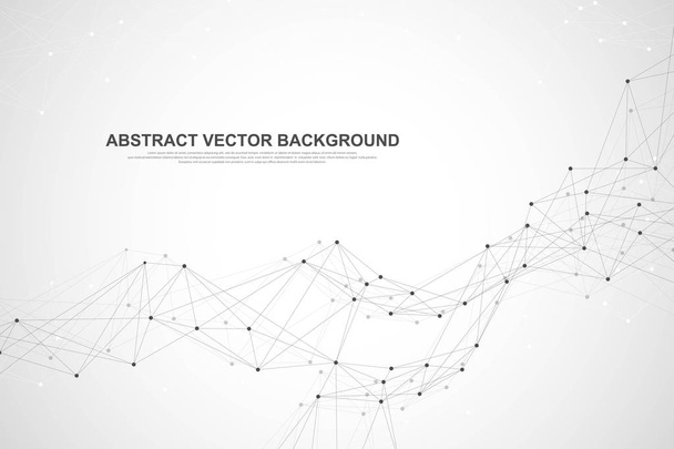 Vector abstract big data visualization. Complex data threads graphic. Abstract vector graphics. Futuristic infographic illustration - ベクター画像