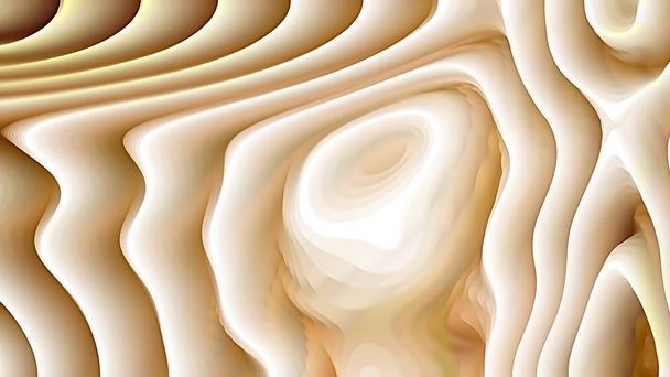 Hnědá a bílá 3D zakřivené čáry textura krásná elegantní ilustrace grafický design - Fotografie, Obrázek