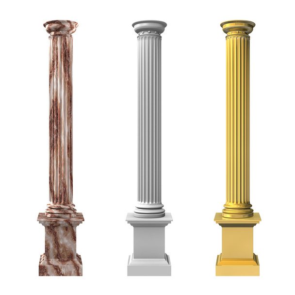 3D-gerenderde afbeelding van drie kolom - Foto, afbeelding