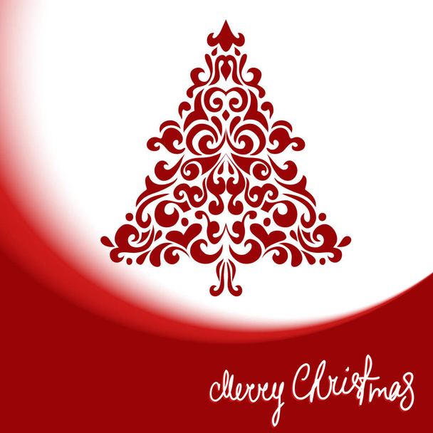クリスマスツリーと休日のパターンのベクトルイラスト - ベクター画像