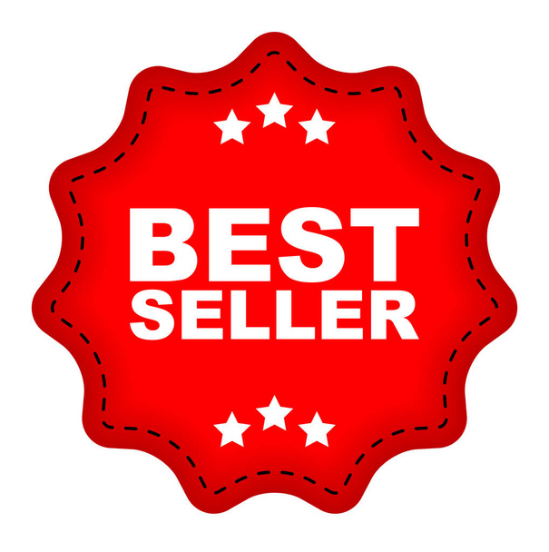 banner vetorial vermelho best seller
 - Vetor, Imagem