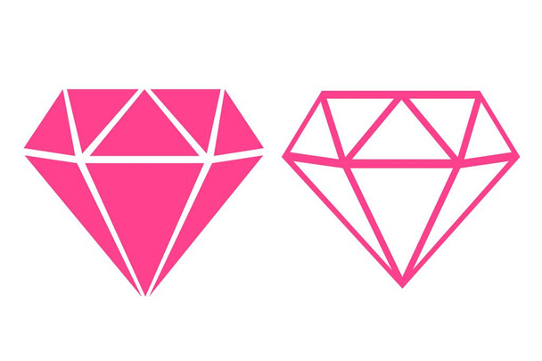 Дизайн логотипа Diamond на белом фоне - иллюстрация
  - Фото, изображение