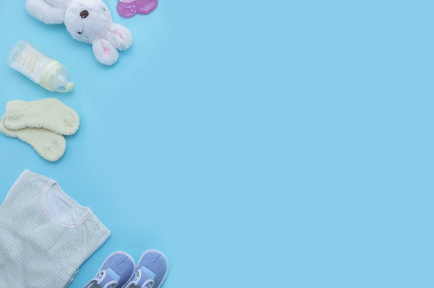 baby accessories . flat lay - Foto, afbeelding