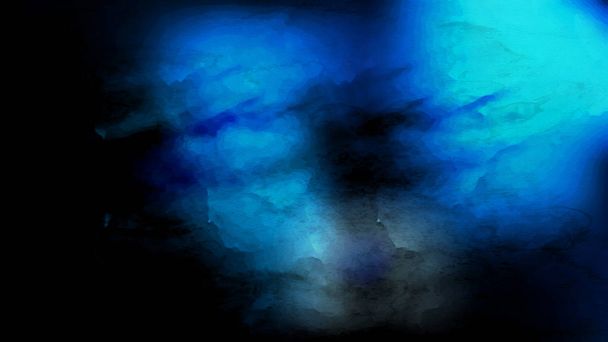 Black and Blue Grunge Watercolor Texture Background Beautiful elegant Illustration graphic art design - Photo, Image