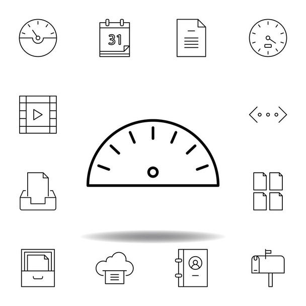 pictogram van het dash-snelheids widget. Gedetailleerde set van Unigrid multimedia illustraties iconen. Kan worden gebruikt voor web, logo, mobiele app, ui, UX - Vector, afbeelding