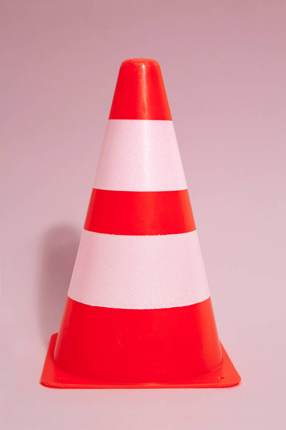 pink traffic cone - Photo, Image