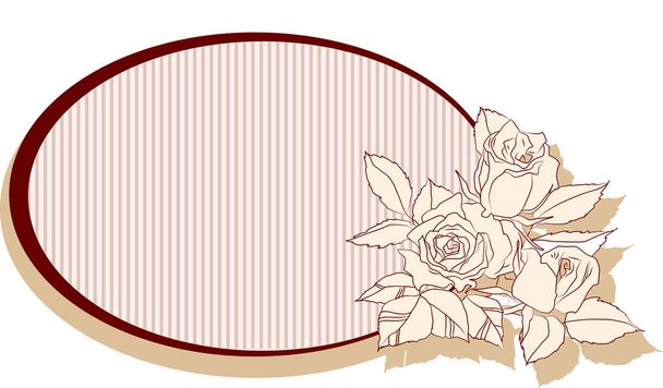 Cadre rétro avec roses
 - Vecteur, image