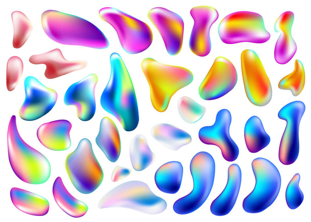 conjunto de gotas de vetor líquido colorido
 - Vetor, Imagem