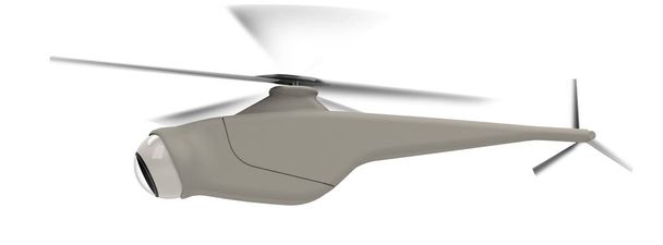 entworfene Drohne Helikopter 3D-Darstellung - Foto, Bild